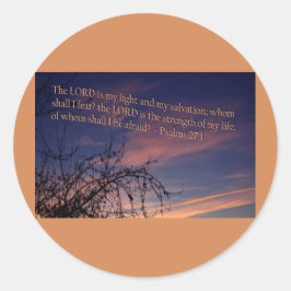 Psalm 27:1 in der Morgendämmerung Runder Aufkleber