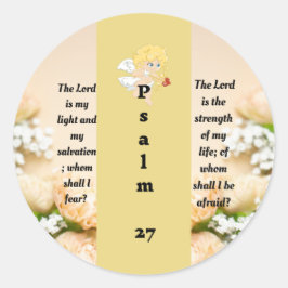 Psalm 27:1 Klassischer Rundaufkleber Runder Aufkleber