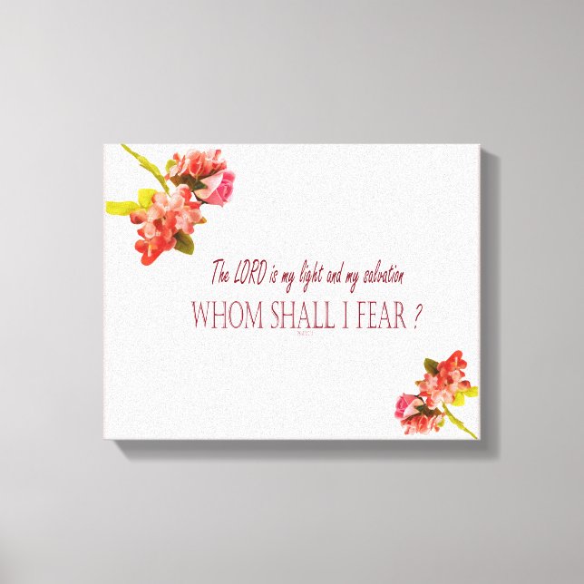 Psalm 27:1-Lord, der gestreiften Leinwand drucken  (Vorderseite)