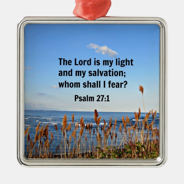 Psalm 27:1 ornament aus metall (Vorne)
