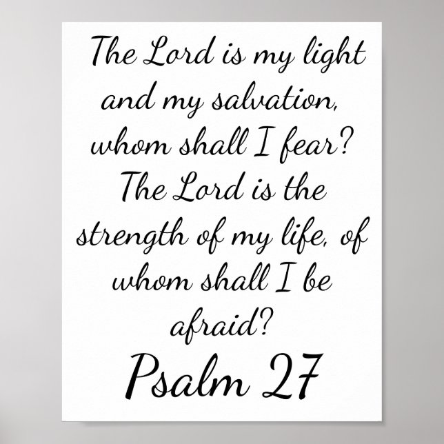 Psalm 27:1 poster (Vorne)
