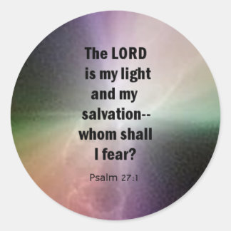 Psalm 27:1 runder aufkleber