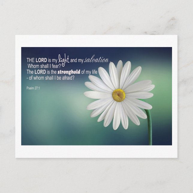 Psalm 27 - Der Herr ist mein Licht .... Postkarte (Vorderseite)