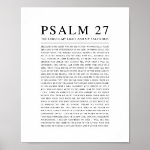 Psalm 27 Der Herr ist mein Licht und mein Heil Poster