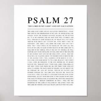 Psalm 27 Der Herr ist mein Licht und mein Heil Poster