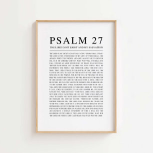 Psalm 27 Der Herr ist mein Licht und meine Errettu Poster