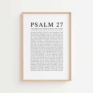 Psalm 27 Der Herr ist mein Licht und meine Errettu Poster