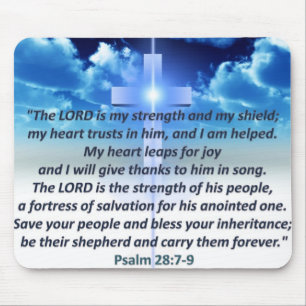 Psalm-28:7 - 9 mousepad