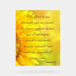 Psalm 28:7 Acryl-Schild - "Der Herr ist... Acrylschild