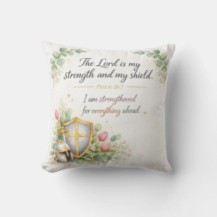 Psalm 28:7 Bibelvers, messianisch-jüdische Dekorat Kissen