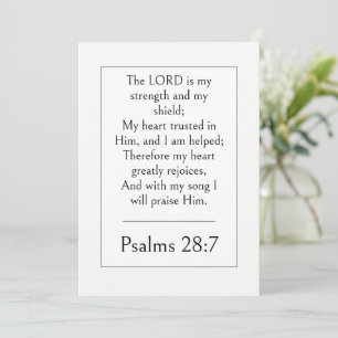 Psalm 28:7 Bibelvers, Stärke Schrift Modern Einladung