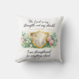 Psalm 28:7 Bible Verse, Messianic Jewish Decor Kissen