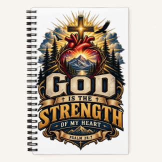 PSALM 28:7 GOTT IST STÄRKE Notizbuch