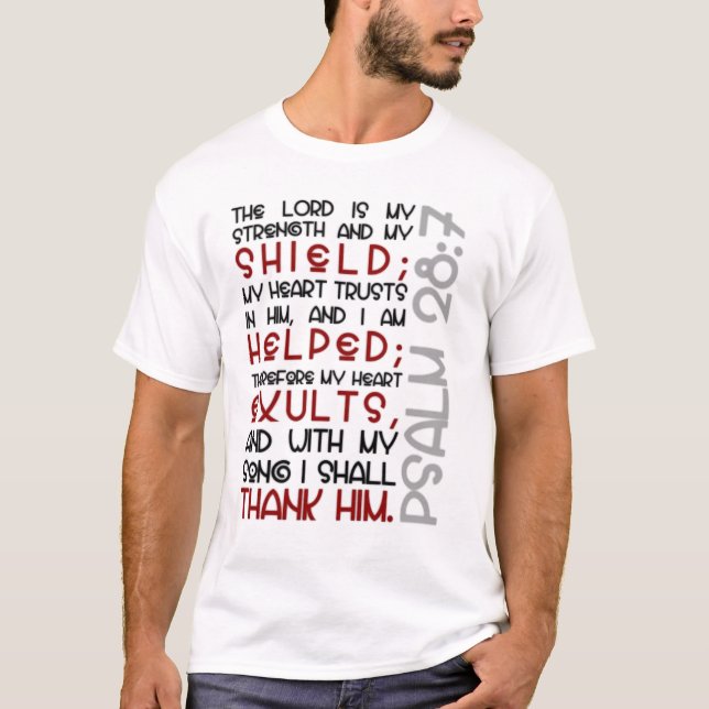 Psalm-28:7 T-Shirt (Vorderseite)