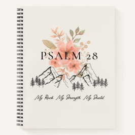 Psalm 28 Spiral Notebook 8.5 x 11 Notizbuch