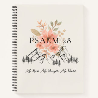 Psalm 28 Spiral Notebook 8.5 x 11 Notizbuch