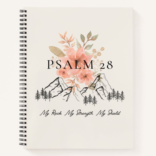 Psalm 28 Spiral Notebook 8.5 x 11 Notizbuch (Vorderseite)