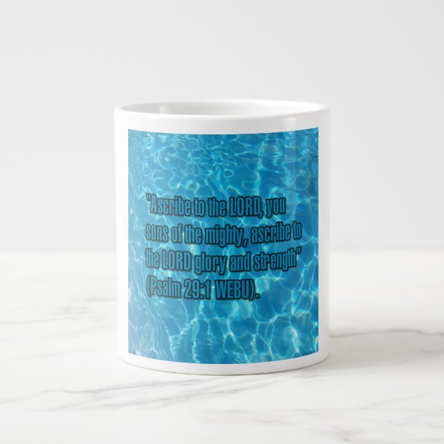 Psalm 29:1 WEBU Mug Jumbo-Tasse (Vorderseite)