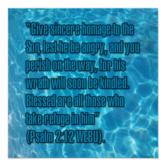 Psalm 2:12 WEBU Poster (Vorderseite)