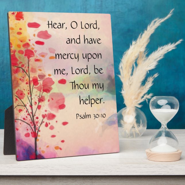 Psalm 30:10-Tafel Fotoplatte (Seite)