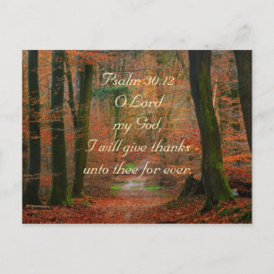 Psalm 30:12 Danke an die Lord Postcard Postkarte