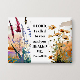 Psalm 30:2 Lord Du hast mich Christliche Bibel geh Button