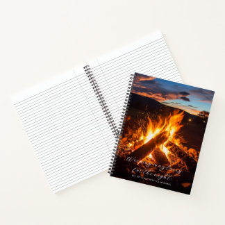 Psalm 30:5 Bibelstudium Lagerfeuer individuell Notizbuch