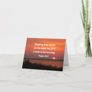 Psalm 30:5 Das Waschen kann für die Nacht anhalten Karte