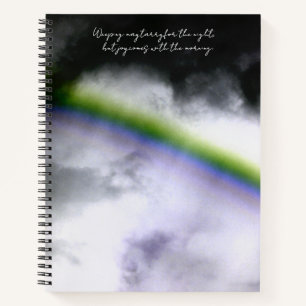 Psalm 30:5 Dunkle Wolken Regenbogen individuelles Notizbuch