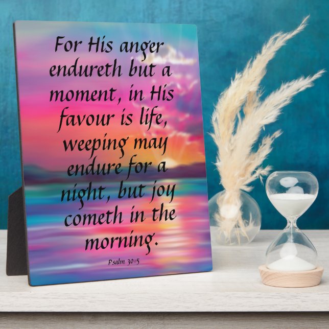 Psalm 30:5 fotoplatte (Seite)