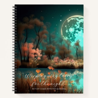 Psalm 30:5 Green Moon Custom Notizbuch