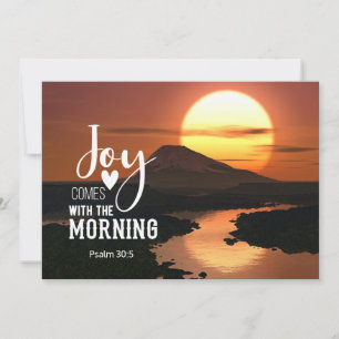 Psalm 30:5 Joy kommt mit der morgendlichen Flat Ca