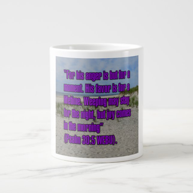 Psalm 30:5 WEBU-Tasse Jumbo-Tasse (Vorderseite)