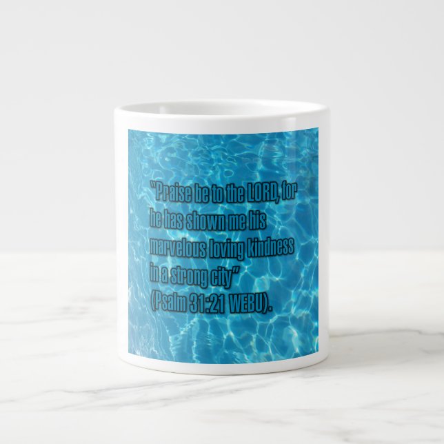 Psalm 31:21 WEBU Mug Jumbo-Tasse (Vorderseite)
