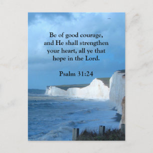 Psalm 31:24 postkarte