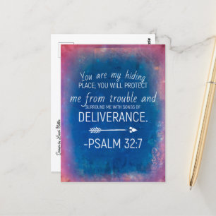 Psalm 32:7 Bibel Verse Memory Card - Postkarte