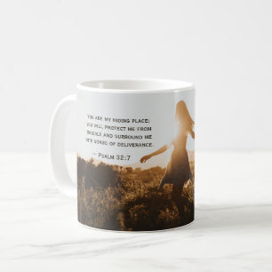 Psalm 32:7 Du bist mein Versteck Bibel Verse Kaffeetasse