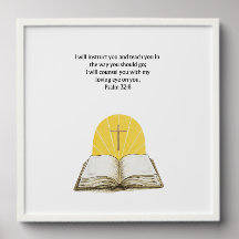 Psalm 32:8 Bibelvers christliche Wandkunst