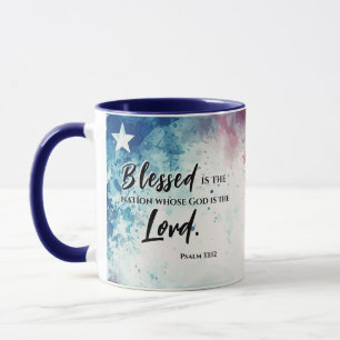 Psalm 33:12 Gesegnet ist die Nation Bible Verse Tasse