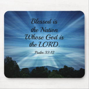 Psalm 33:12 Gesegnet ist die Nation, deren Gott de Mousepad