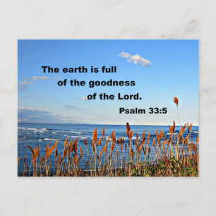 Psalm 33:5 postkarte
