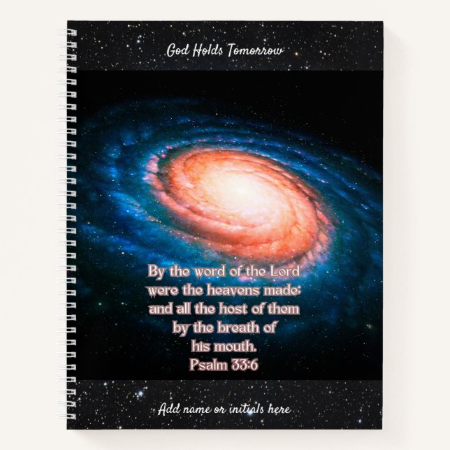 Psalm 33:6 Galaxie Notizbuch (Vorderseite)
