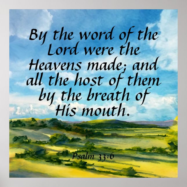 Psalm 33:6 poster (Vorne)