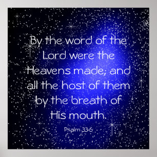Psalm 33:6 poster