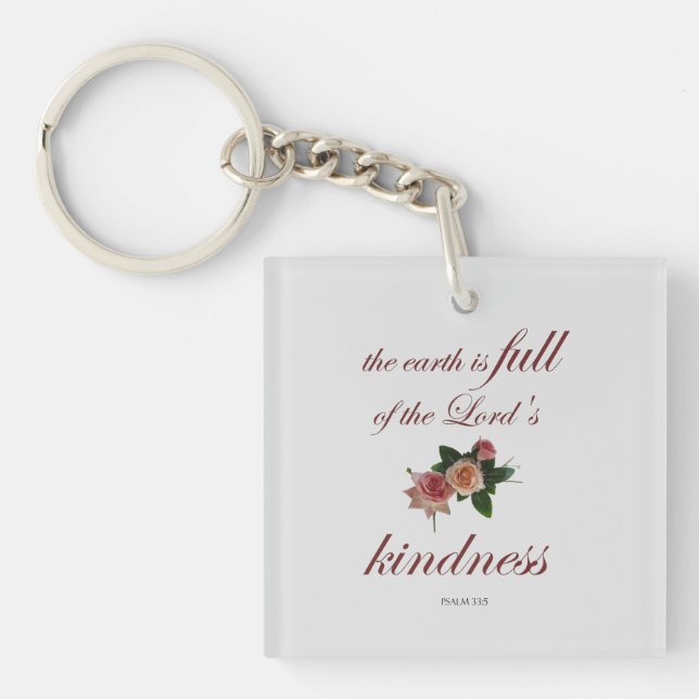 Psalm-33, Die Erde ist voll von der Güte des Herrn Schlüsselanhänger (Vorderseite)