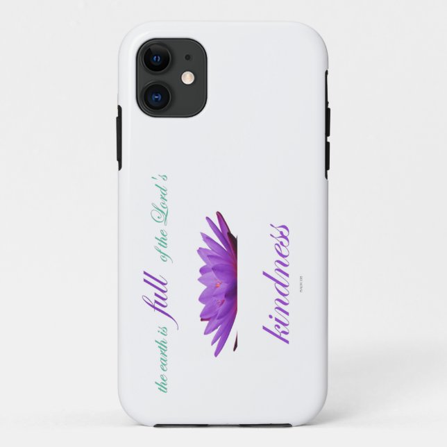 Psalm 33 lila Lotusfreundlichkeit Case-Mate iPhone Hülle (Rückseite)