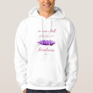 Psalm 33 lila Lotusfreundlichkeit Hoodie