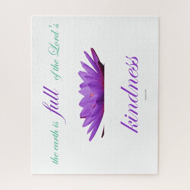 Psalm 33 Schrift mit floraler Kunst Puzzle (Vertikal)