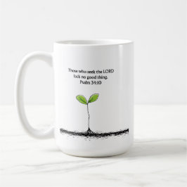 Psalm 34:10 Christliches Bibel-Mug Ermutigungsgesc Kaffeetasse
