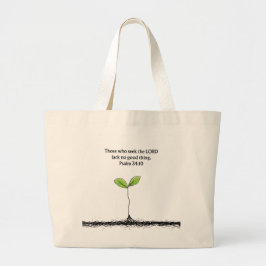 Psalm 34:10 Tote Bag Christian Encouragement Gift Jumbo Stoffbeutel
